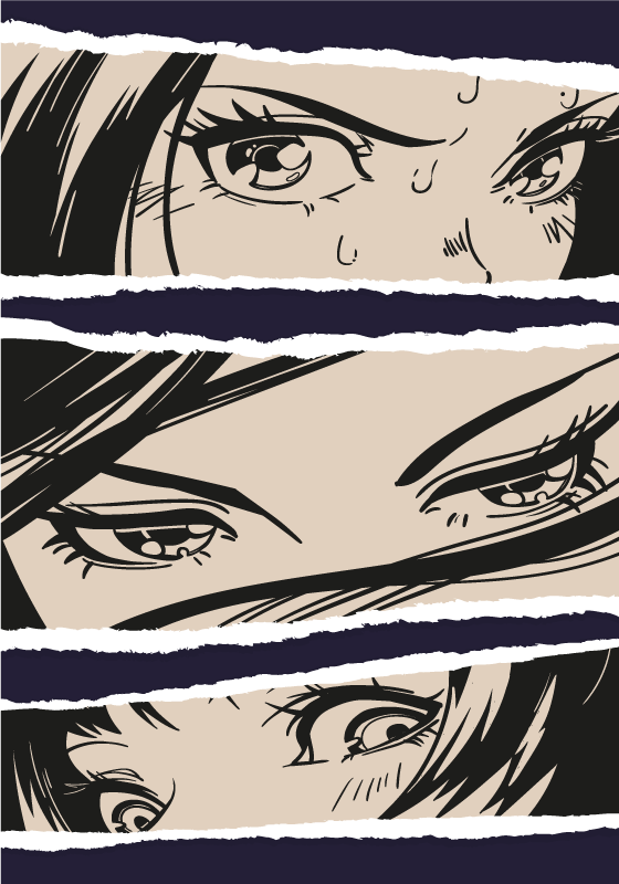 コラージュアニメポスタープリント - TENSTICKERS