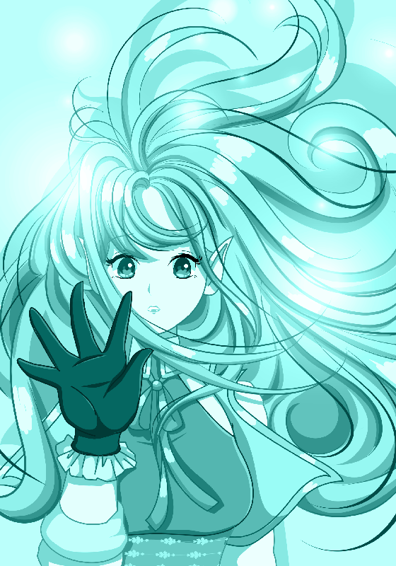 かわいいアニメの女の子のポスター印刷 - TENSTICKERS