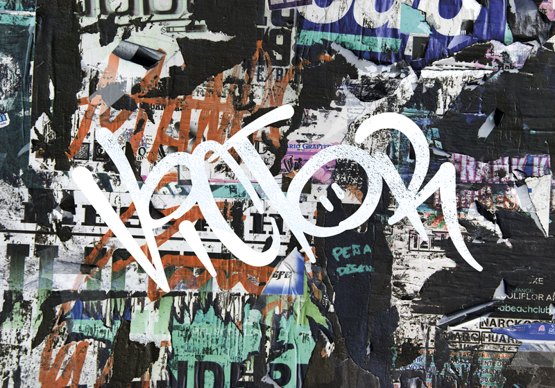 名前の落書きポスター - TENSTICKERS