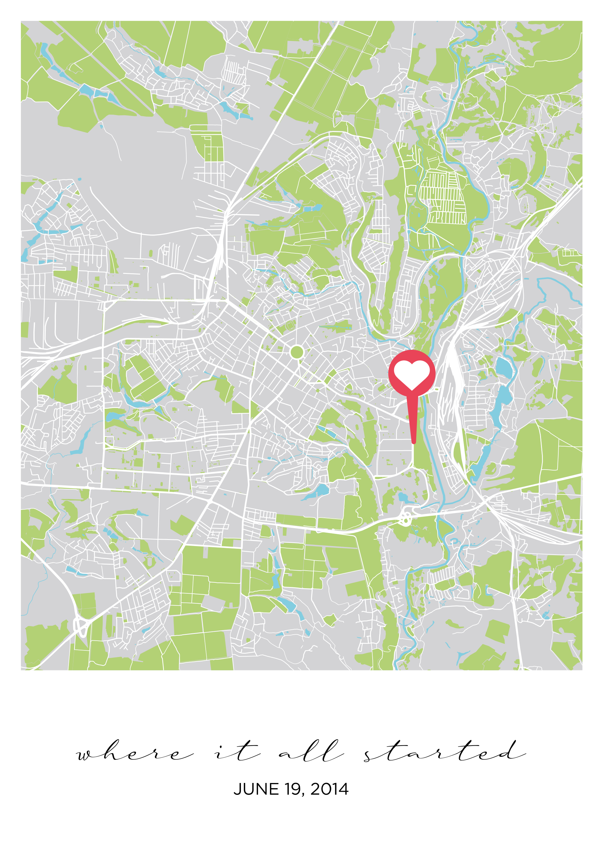 すべてが始まった場所 カスタマイズ可能なポスター - TENSTICKERS