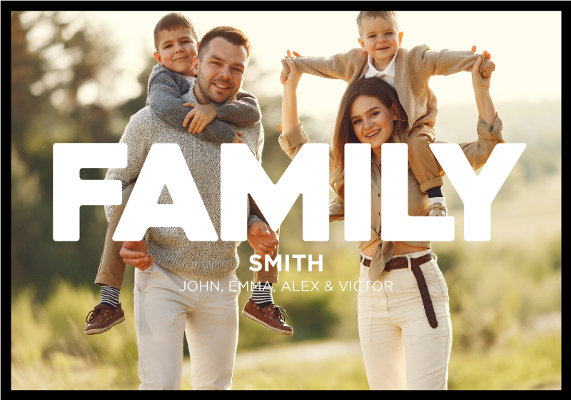 ポスター リビングルーム 家族の写真 - TENSTICKERS