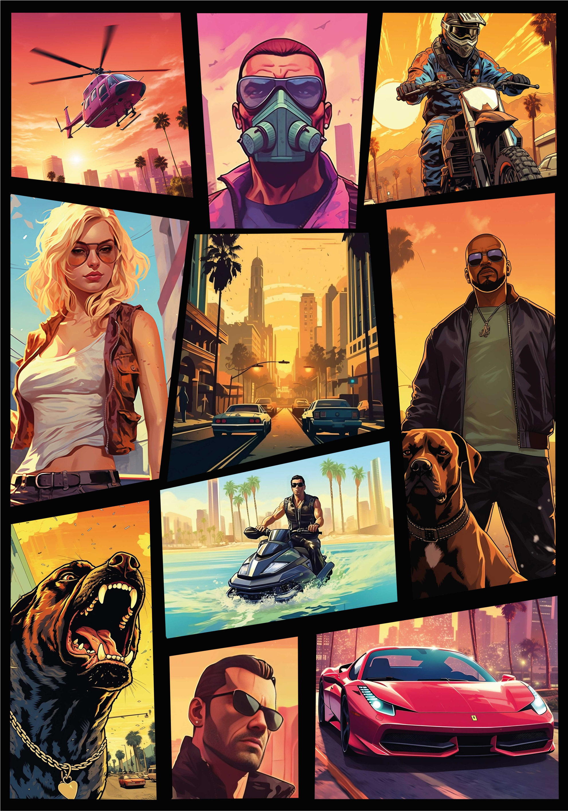 ポスター ユースルーム アドベンチャーとアクションコラージュを日本語に翻訳しましょう。アドベンチャー：あなたは、大きな冒険を始めよ - TENSTICKERS