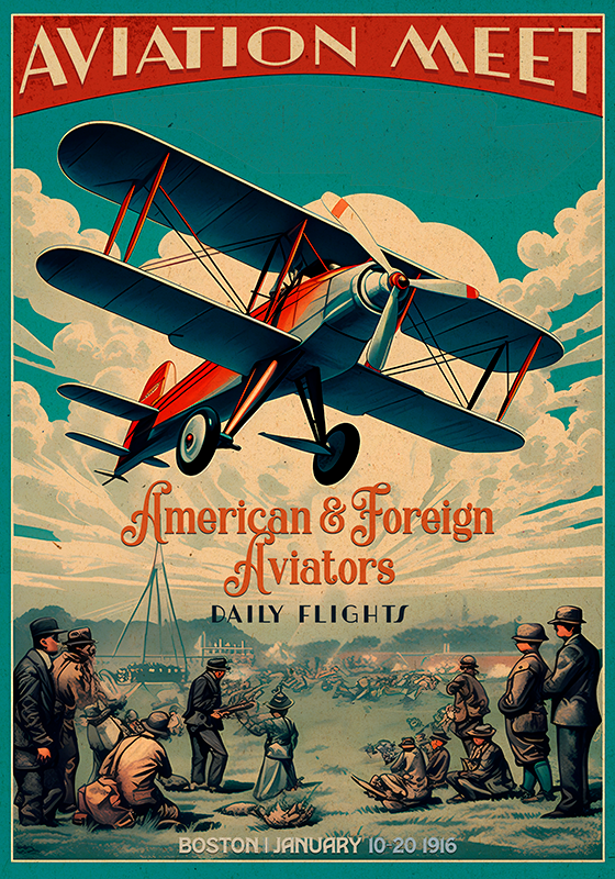 ポスター ビンテージ 飛行会議 - TENSTICKERS