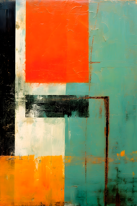 アート ポスター 表現主義的な長方形 - TENSTICKERS