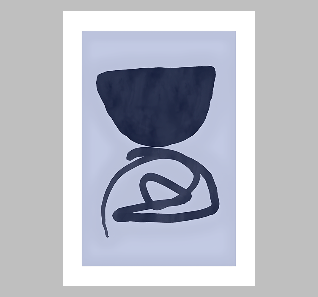 ポスター アブストラクト 紫色のフレーム - TENSTICKERS