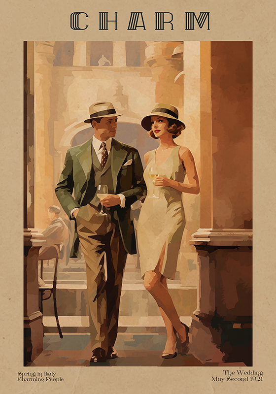 アールデコのポスター チャームマガジン - TENSTICKERS