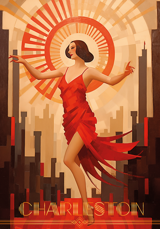 アールデコのポスター チャールストン - TENSTICKERS