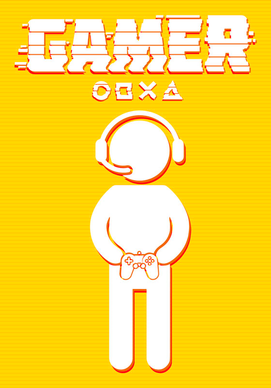 ビデオゲームのポスター プレーヤーアイコン - TENSTICKERS