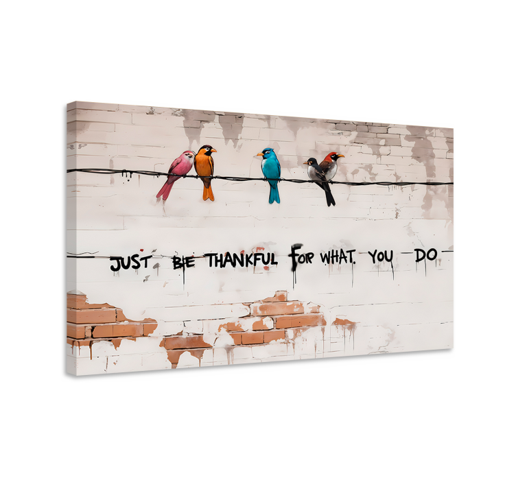 キャンバス 美術 鳥が座っている - TENSTICKERS