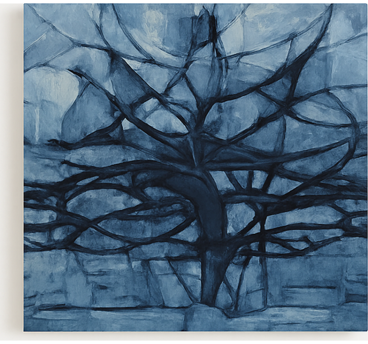 キャンバス 木 グレーシェードデザイン - TENSTICKERS