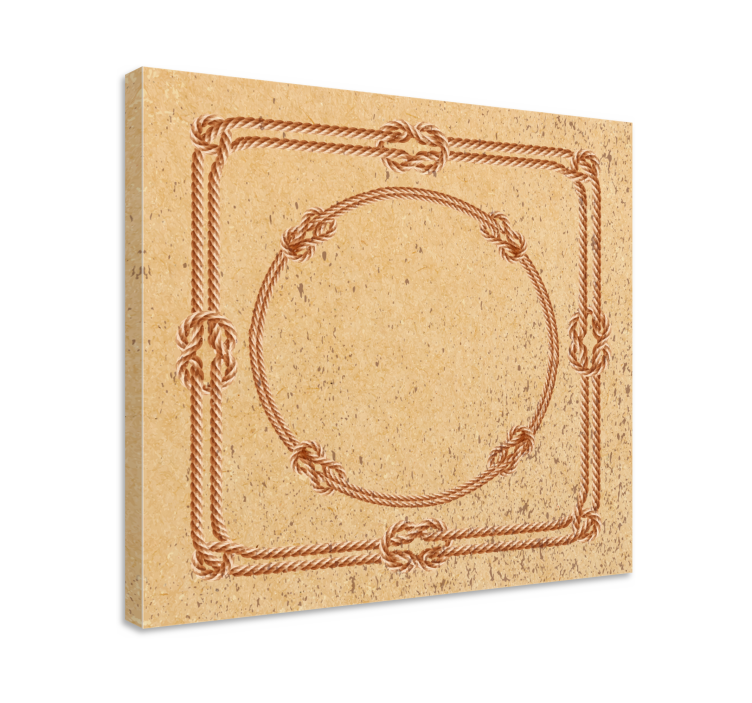 キャンバス 幾何学的 ロープフレームエンボス - TENSTICKERS