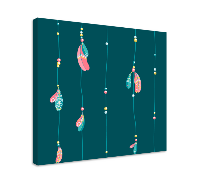 キャンバス 羽根 装飾的な羽根デザイン - TENSTICKERS