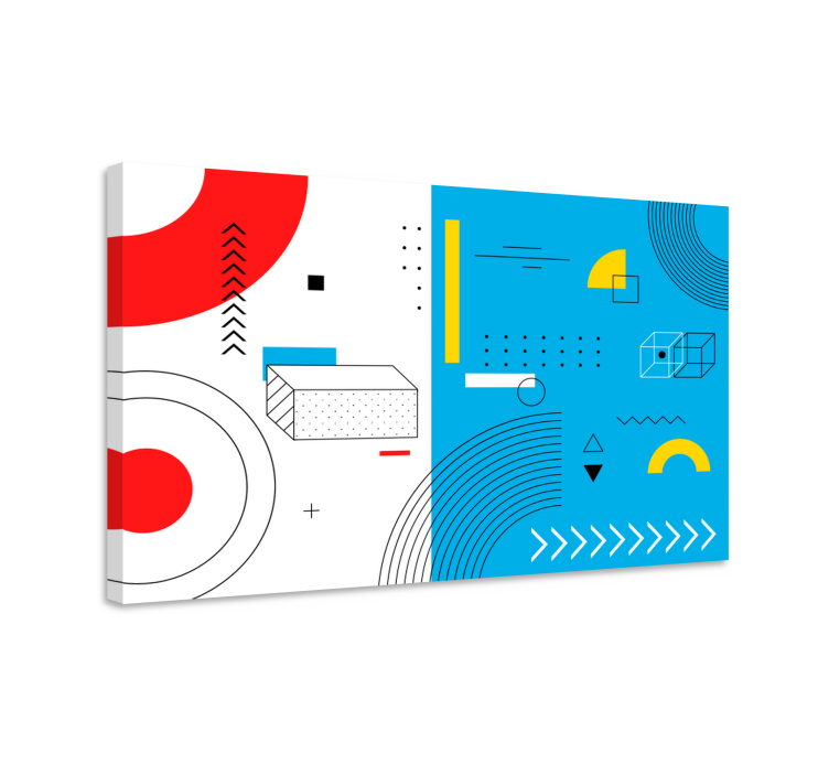 キャンバス 幾何学的 形の構成 - TENSTICKERS