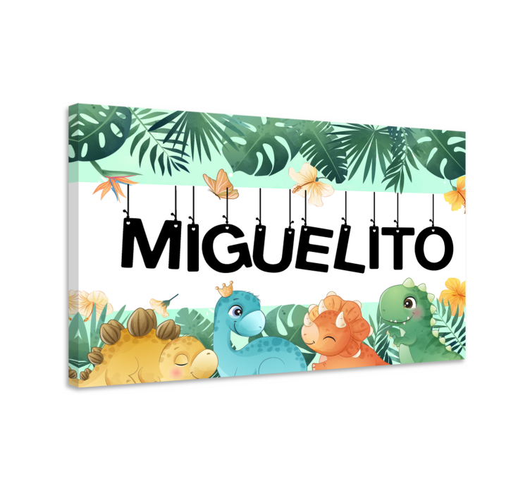 キャンバス うま 可愛い恐竜のシーン - TENSTICKERS