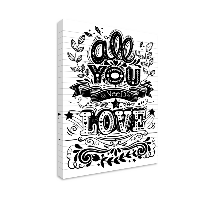 キャンバス 引用符 あなたに必要なすべて - TENSTICKERS