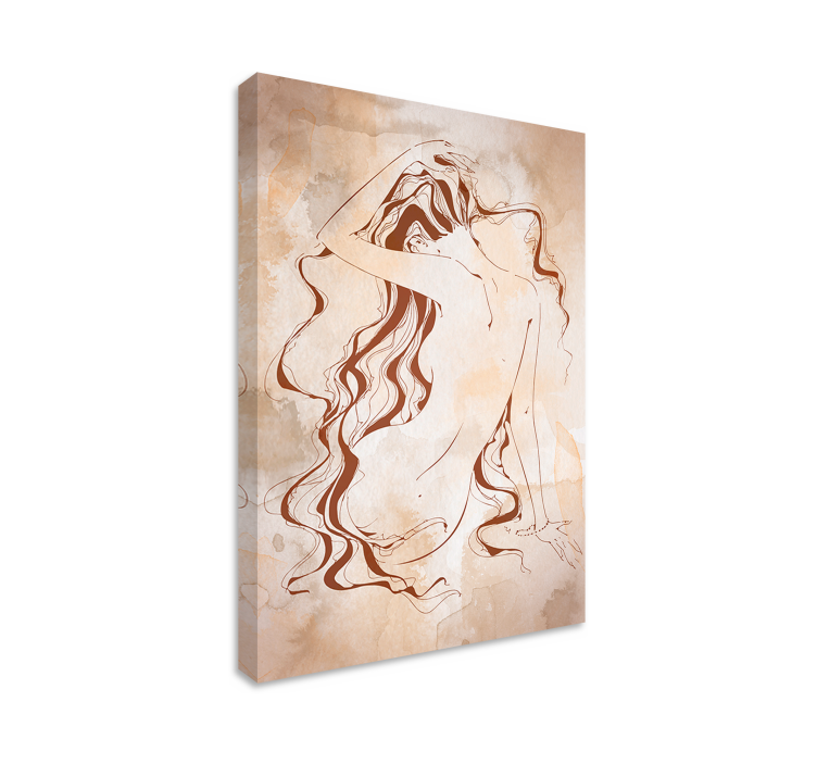 モダントイレットペーパーバスルームキャンバスアート - TENSTICKERS