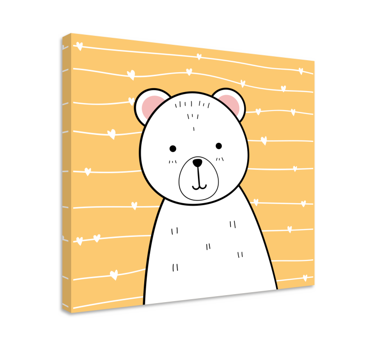 キャンバス 動物 かわいいクマのイラスト - TENSTICKERS