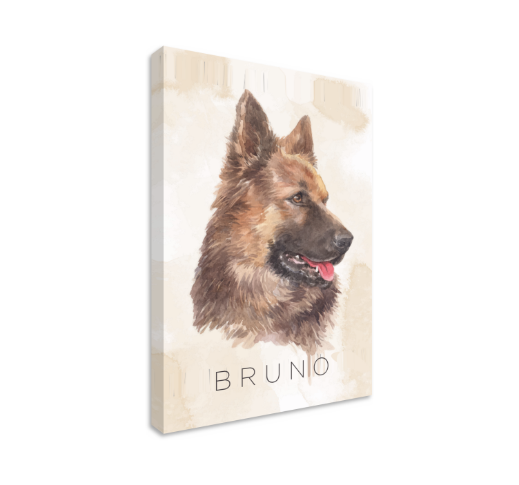 キャンバス 犬 ジャーマンシェパード ポートレート - TENSTICKERS