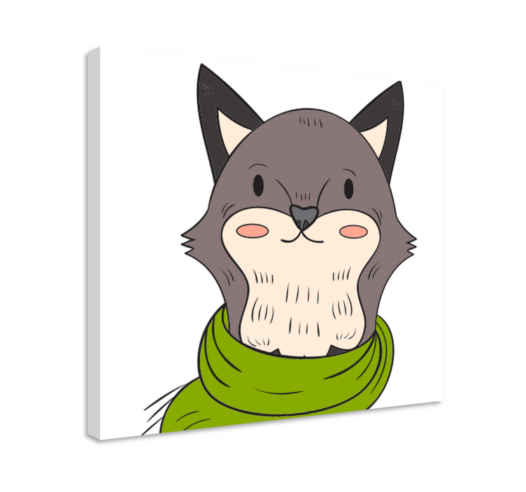 キャンバス 動物 友好的な動物キャラクター - TENSTICKERS