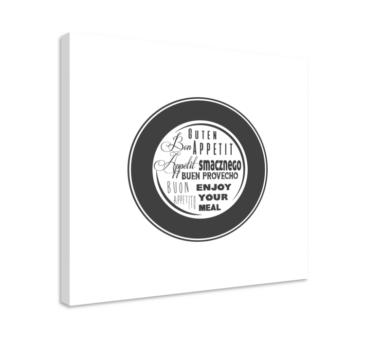 キャンバス 引用符 食事を楽しんでください - TENSTICKERS