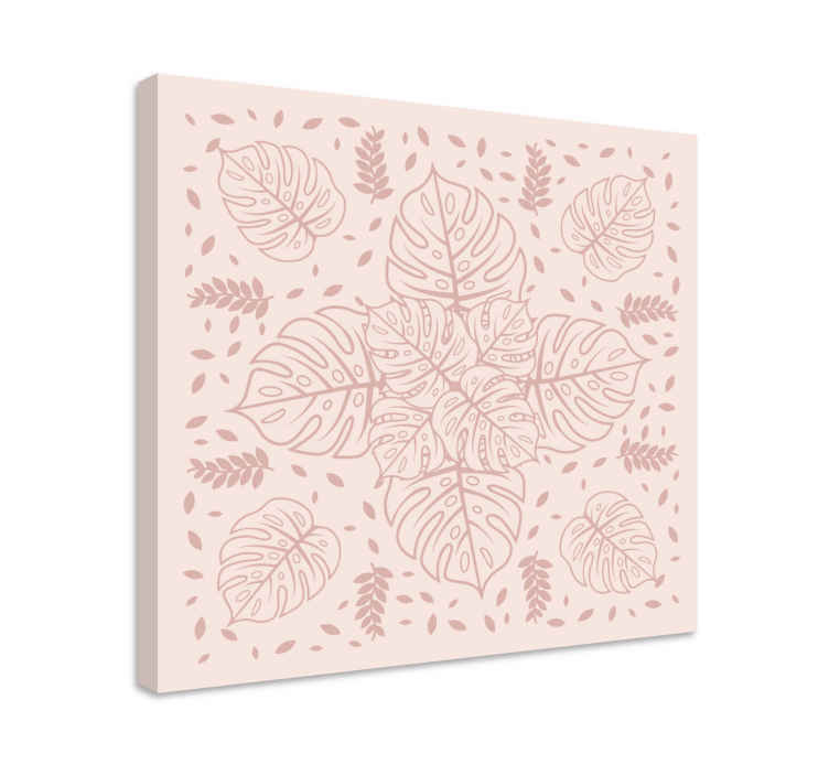 キャンバス 植物 ボタニカルモンステラパターン - TENSTICKERS