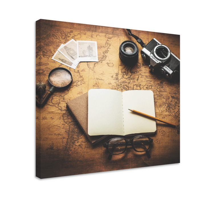 キャンバス 果物 ビンテージカメラの必需品 - TENSTICKERS