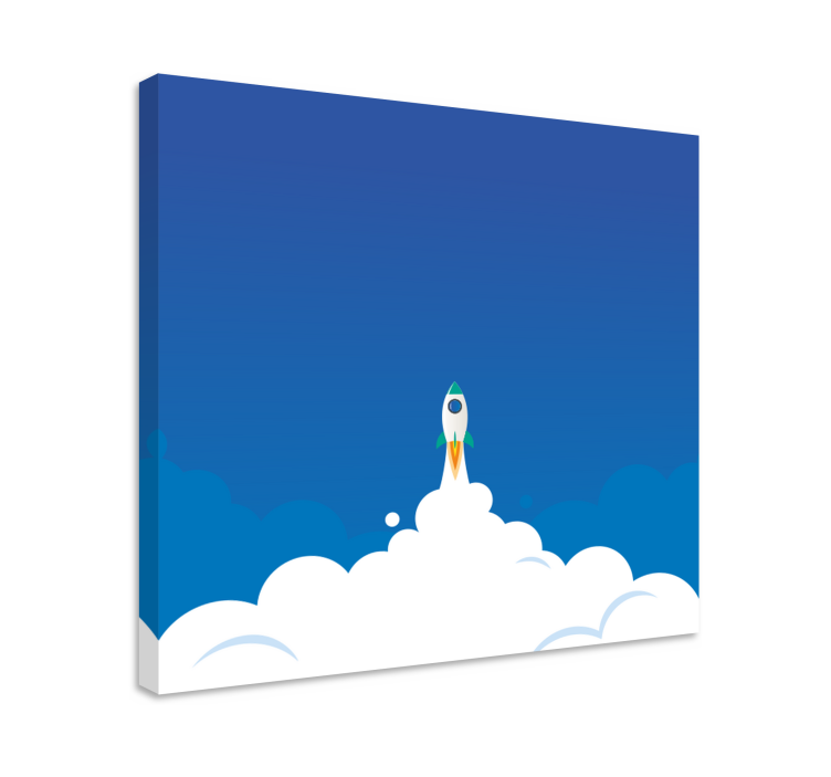 キャンバス 恐竜 ロケット発射の冒険 - TENSTICKERS