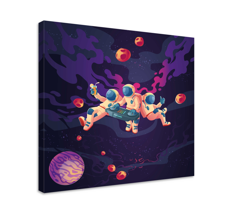 ジャミング漫画宇宙飛行士保育園の帆布 - TENSTICKERS