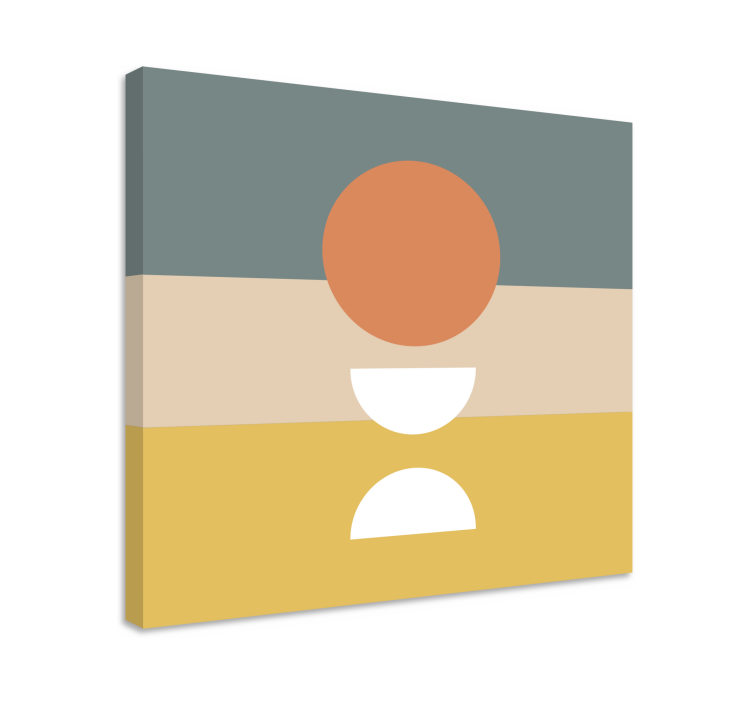 サークルフラッグ幾何学的なキャンバスで3ストライプ - TENSTICKERS