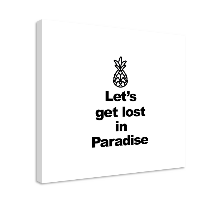 キャンバス 引用符 パイナップル冒険の言葉 - TENSTICKERS