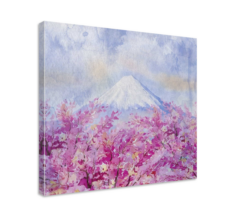 キャンバス 花や植物 桜の山 - TENSTICKERS