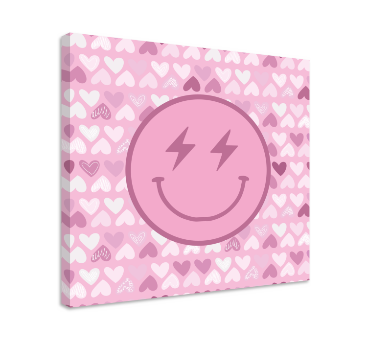 キャンバス 動機付け 幸せな顔のアイコン - TENSTICKERS