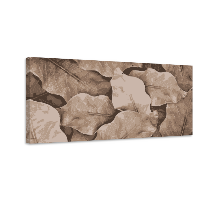 キャンバス 花や植物 重ねた植物の葉 - TENSTICKERS