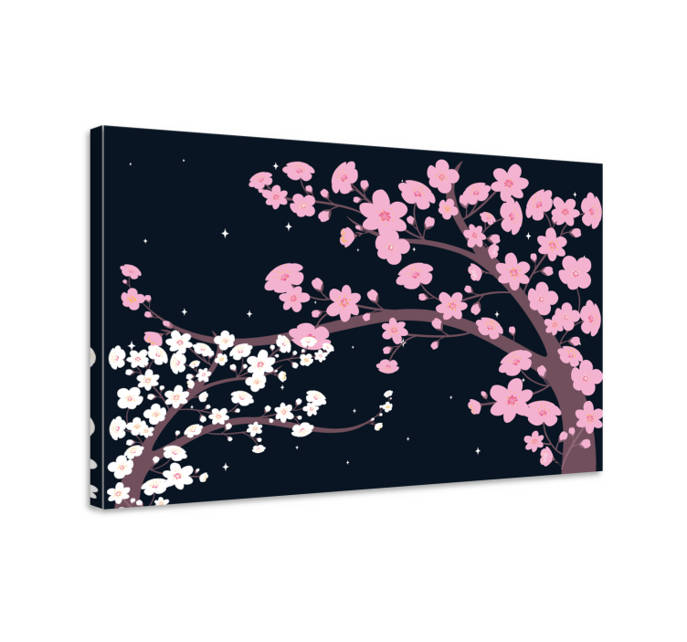 キャンバス 花や植物 桜の枝 - TENSTICKERS