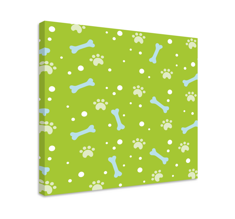 キャンバス 犬 足跡パターン - TENSTICKERS