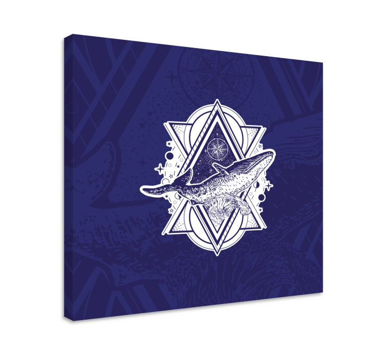 キャンバス マリン クジラの星座デザイン - TENSTICKERS