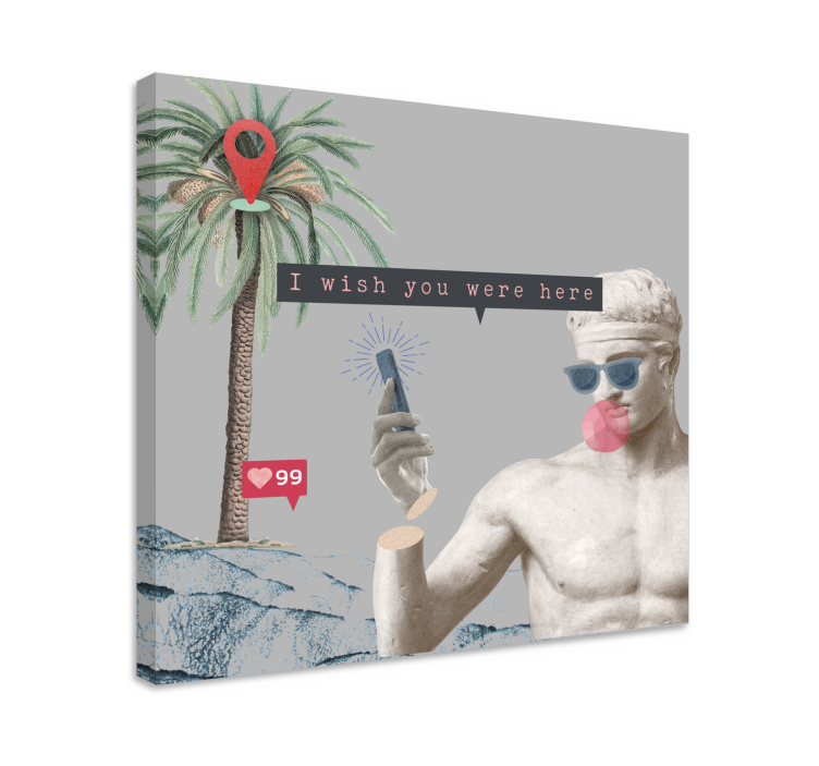 キャンバス 引用符 あなたがここにいたらいいのに - TENSTICKERS