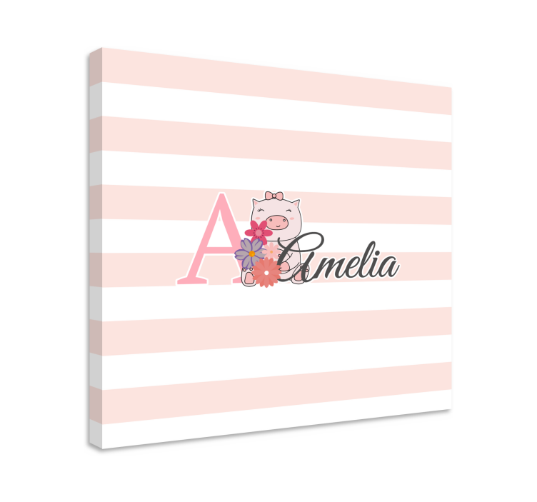 キャンバス 保育園 あそび心満載の子豚 - TENSTICKERS