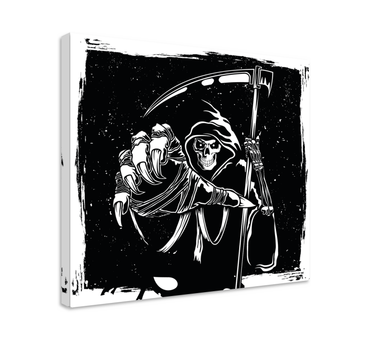 キャンバス 文字 グリムリーパーの指差し - TENSTICKERS