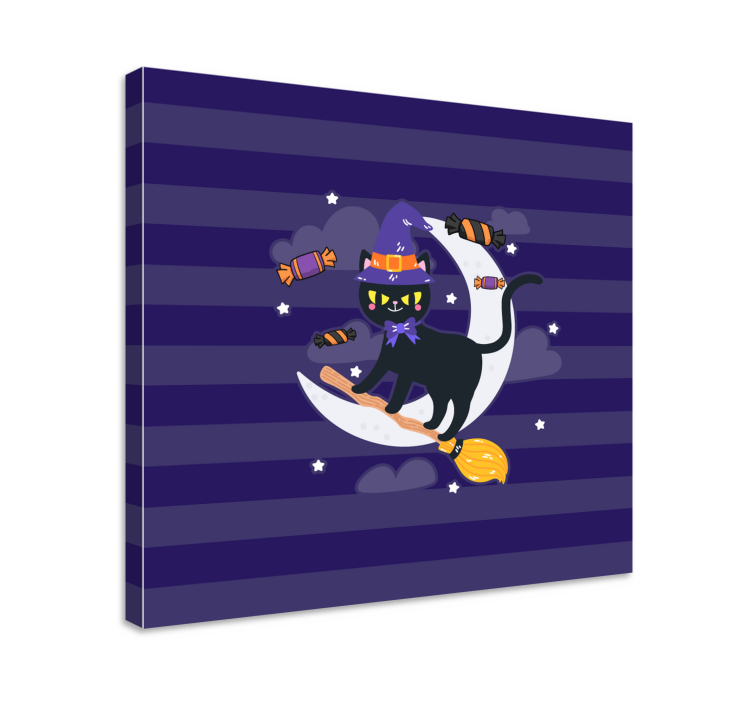 ねこの四つんばい黒猫の魔女 - TENSTICKERS