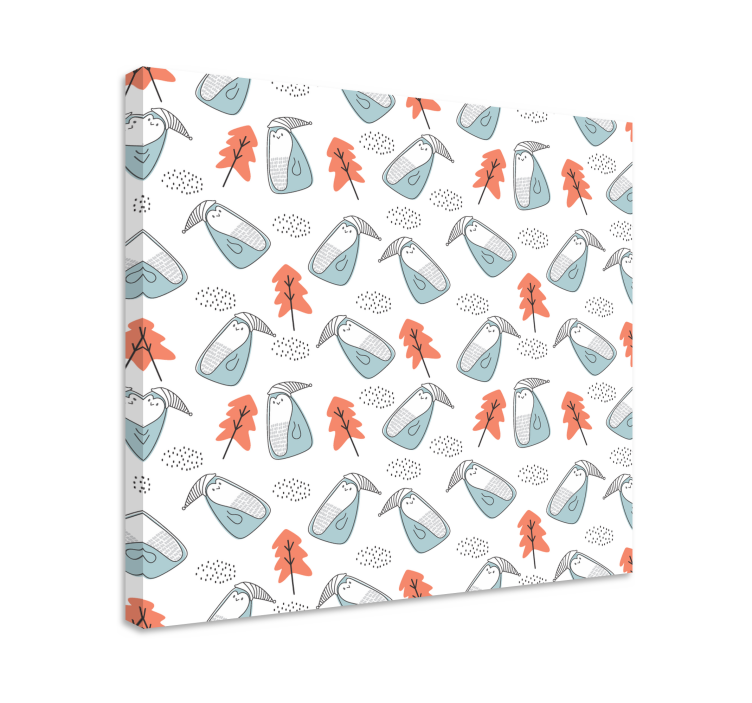 キャンバス 他の花や植物 可愛い動物柄 - TENSTICKERS