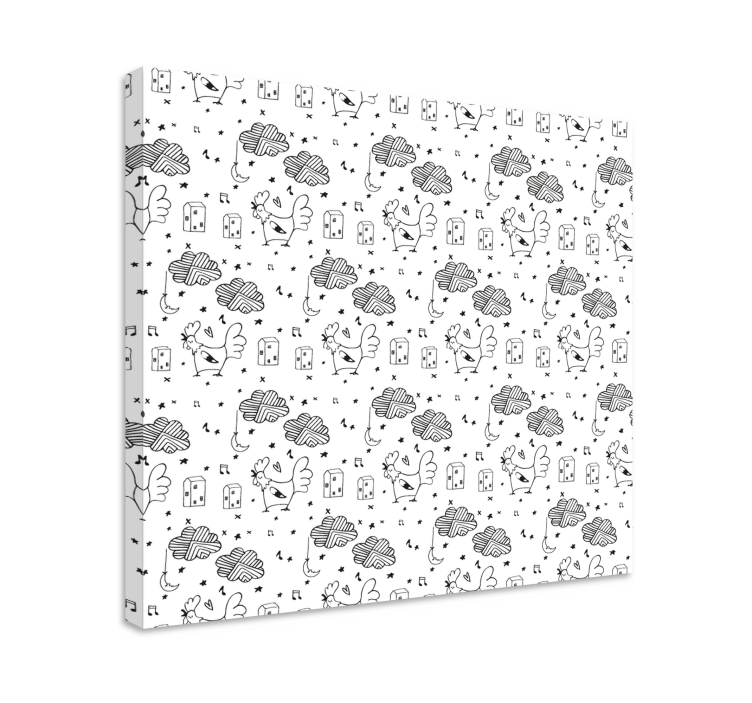 キャンバス 動物 魅力的な羽の友達 - TENSTICKERS