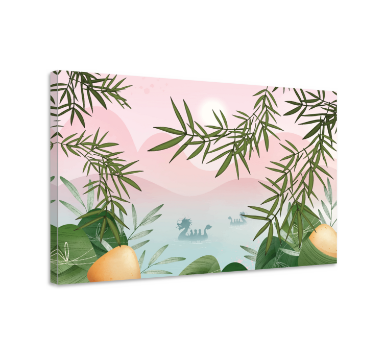 キャンバス 恐竜 威厳ある湖の生き物 - TENSTICKERS