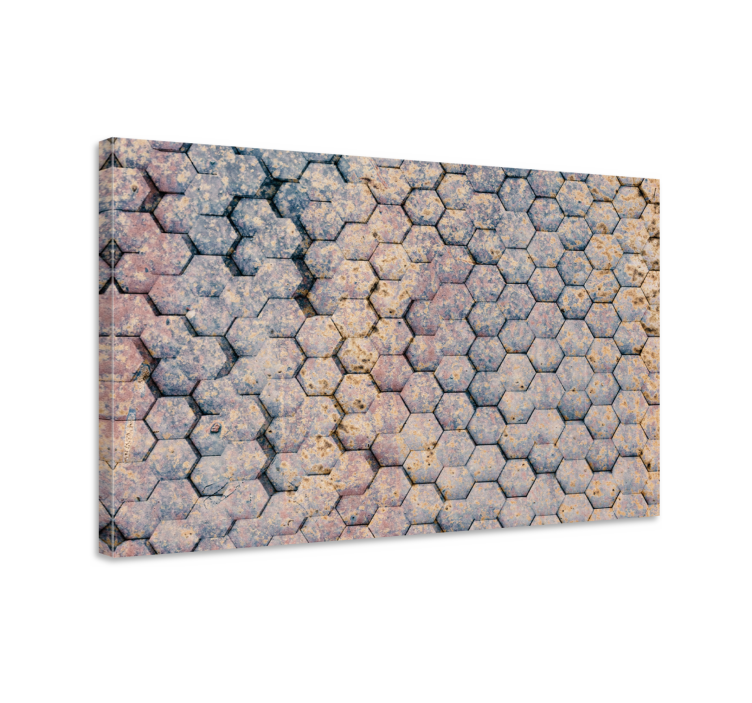 キャンバス 幾何学的 六角形パターンデザイン - TENSTICKERS