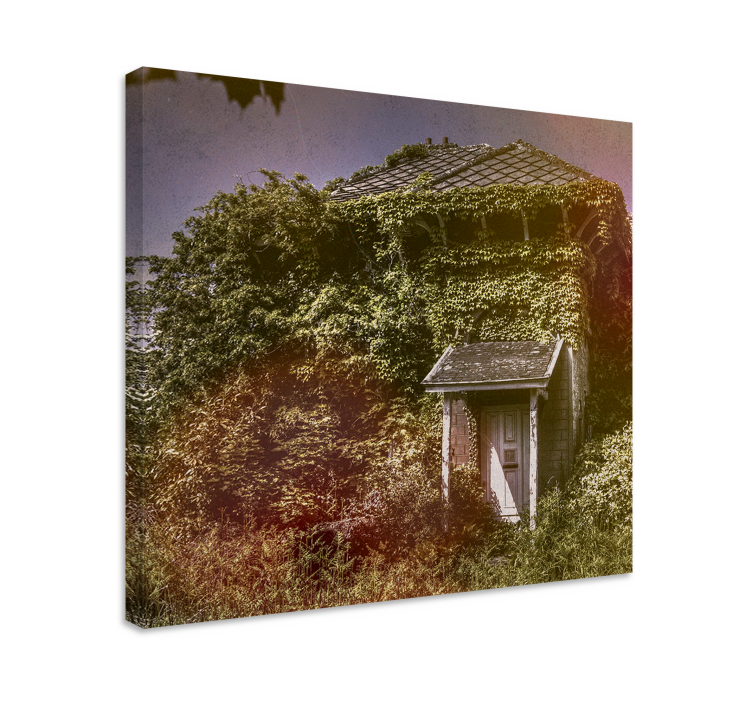 キャンバス 素朴 廃墟の素朴なコテージ - TENSTICKERS