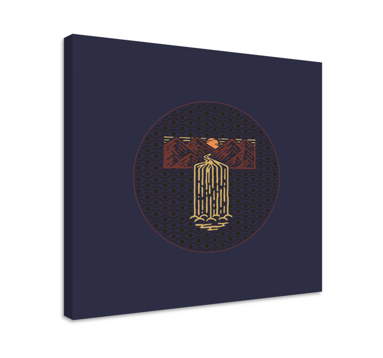 キャンバス 風景 穏やかな滝の風景 - TENSTICKERS