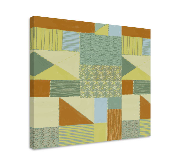 キャンバス 装飾 ミックスパターンパッチワーク - TENSTICKERS