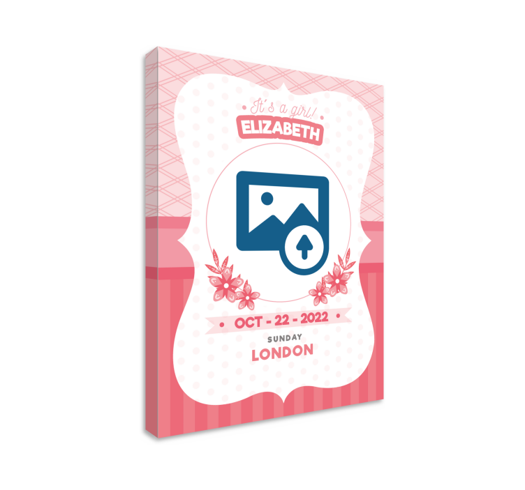 キャンバス 保育園 パーソナライズドピンクアナウンスメント - TENSTICKERS