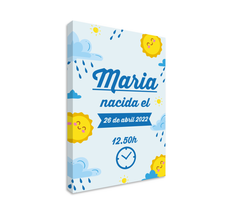 キャンバス 保育園 晴れた誕生日のお知らせ - TENSTICKERS