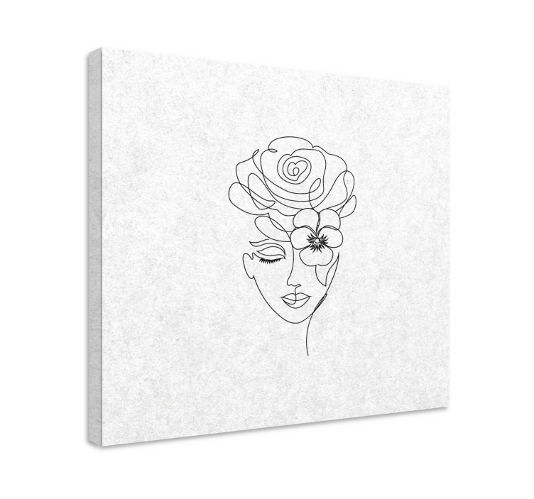 ミニマリストの顔のない女性のキャンバスの写真 - TENSTICKERS